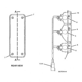 Conjunto de lámparas, combinación trasera