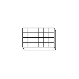 Cajas de servicio general divididas de plástico con tapas con bisagras