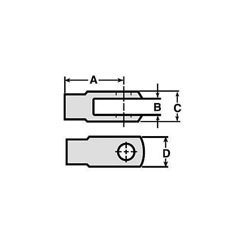 Extremo de varilla tipo horquilla