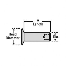Remache de cabeza plana