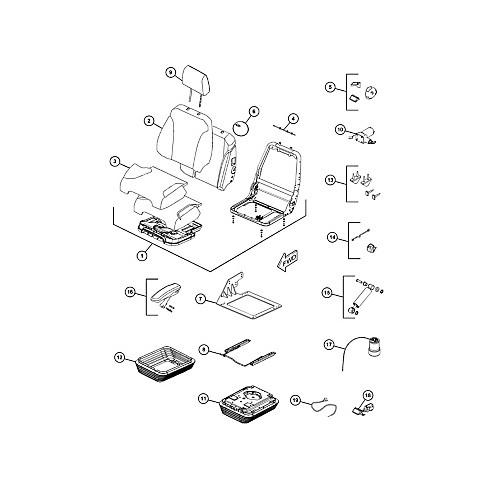 Conjunto de asiento (suspensión)
