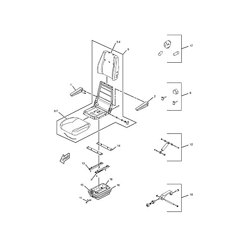 Conjunto de asiento (suspensión)