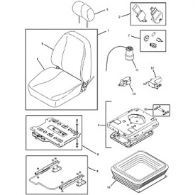 Conjunto de asiento (con suspensión neumática) (tela)